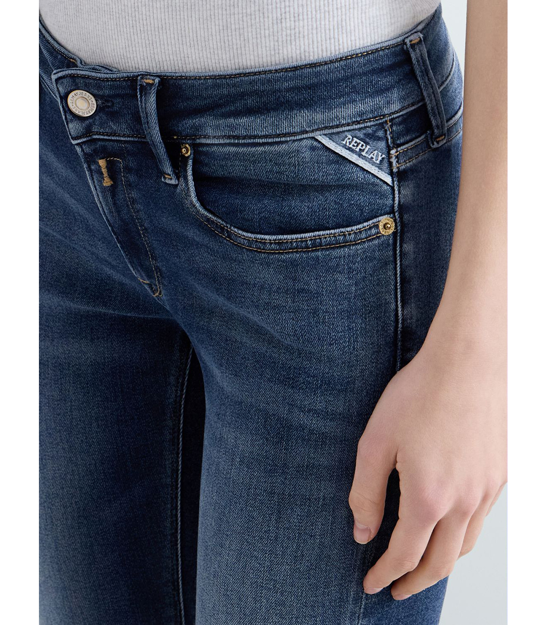 スキニーNEW LUZ モダールストレッチデニム 詳細画像 ブルー 6